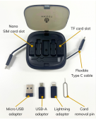 HKUST 7 in 1 USB Charging Cord Set with Phone Stand